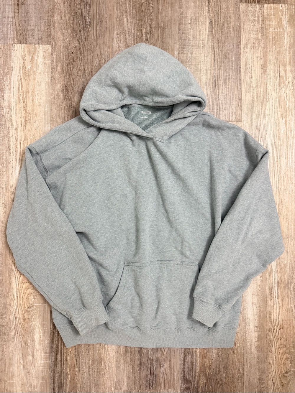 Hollister Women’s Oversized Hoodie Sweatshirt In Heather Blue, size LG